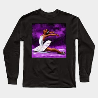 Ballet  African American black ballerina 2022 - white tutu. The best Gifts for black women 2022 Long Sleeve T-Shirt